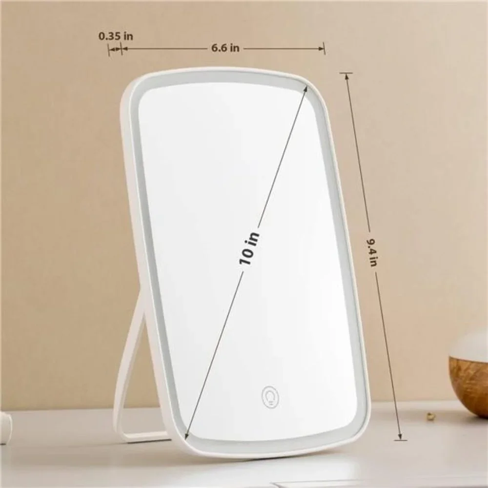 Makeup Mirror Touch Screen Vanity Mirror with LED Brightness Adjustable Portable